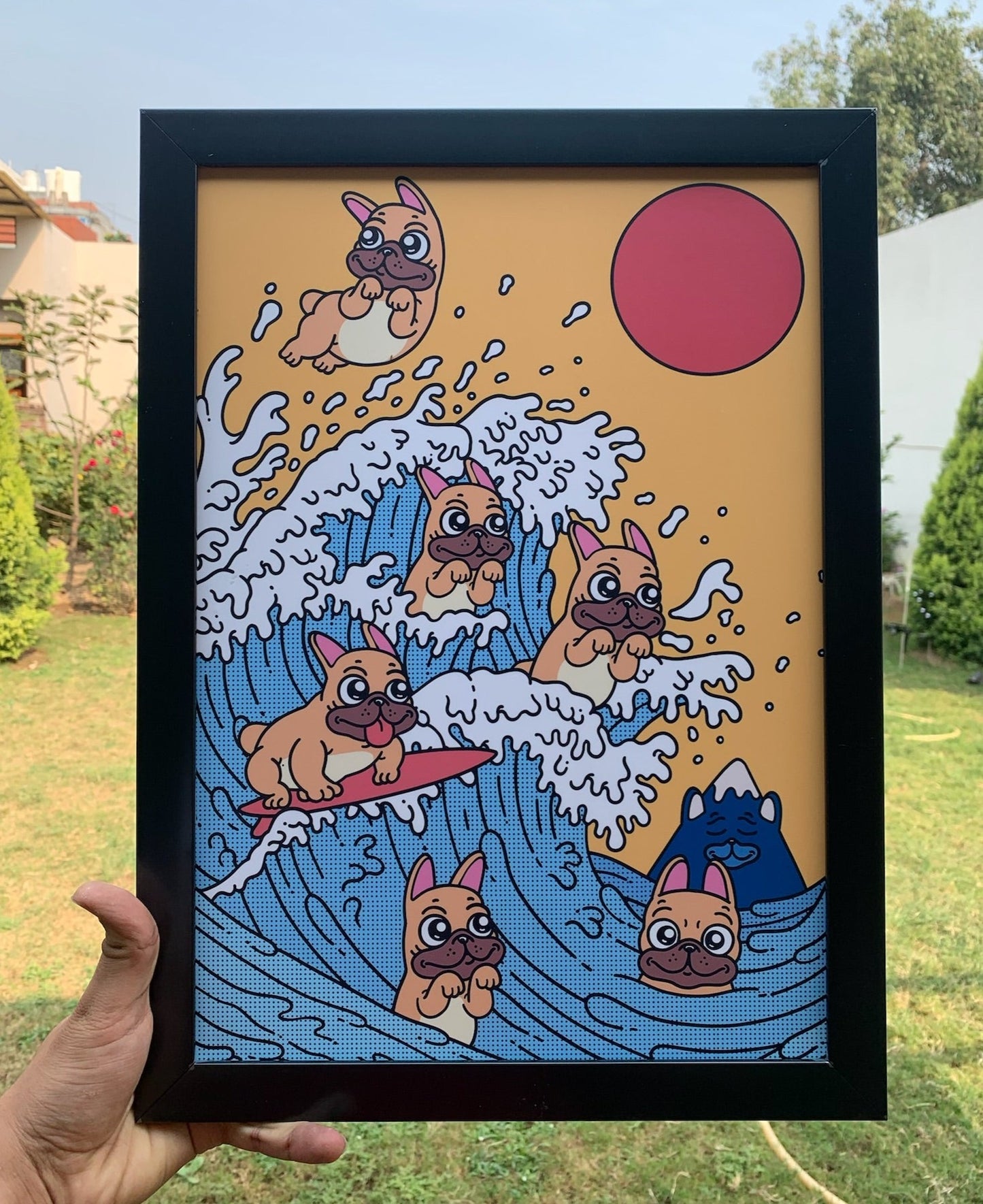 The Great Wave of French Bulldog