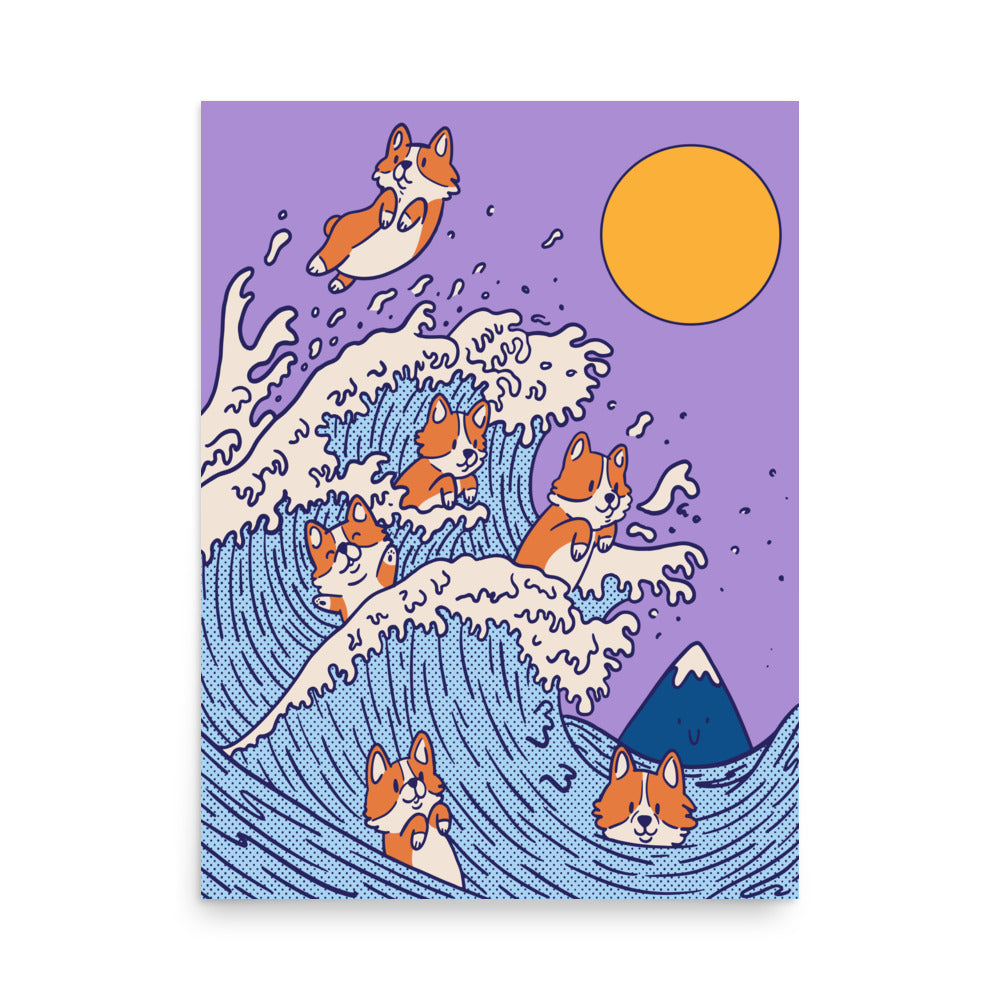 The Great Wave of Corgis