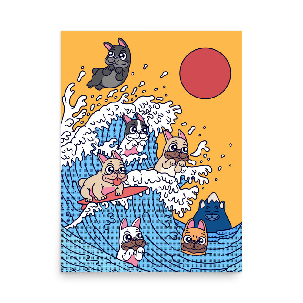 The Great Wave of French Bulldog